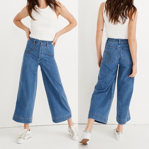 Madewell Emmett Wide Leg Crop Jeans 